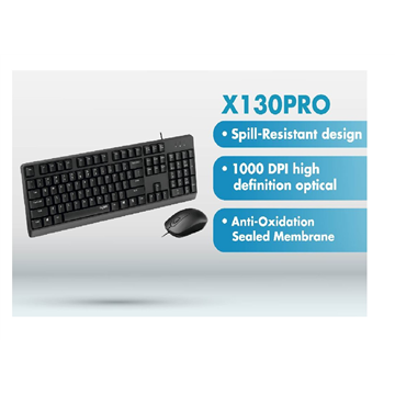 Rapoo X130PRO wired keyboard and mouse combo